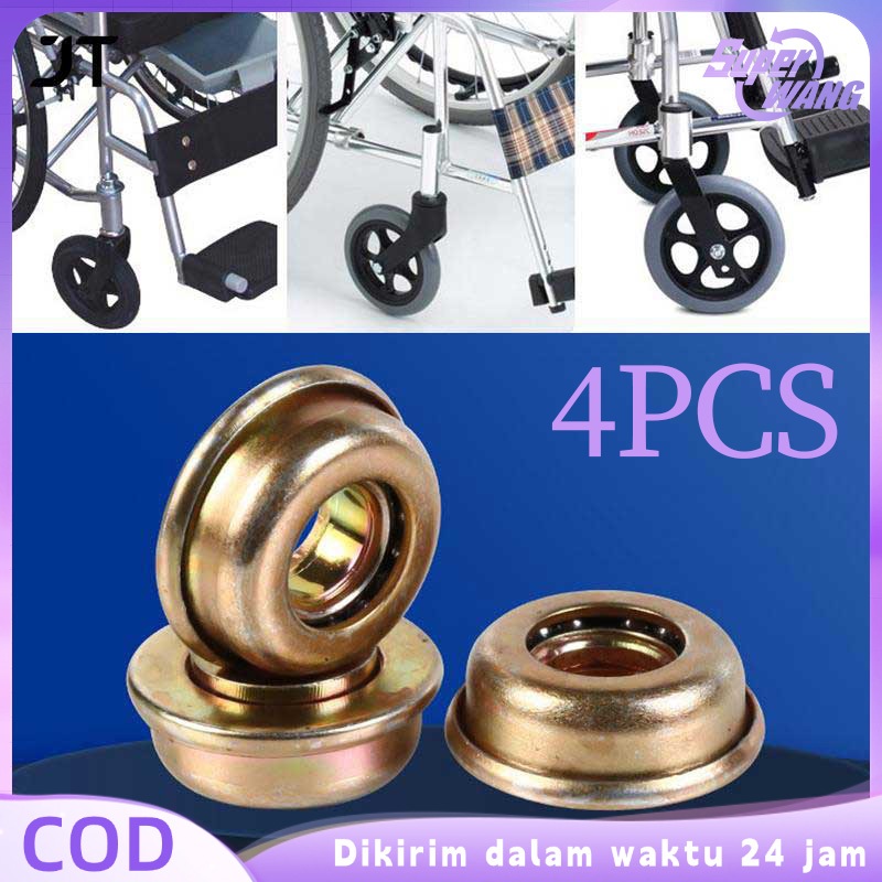 4pcs Bearing Kursi Roda Depan Universal Laher Kursi Roda Depan Kelaher Roda Depan Kursi Roda Sparepa