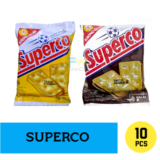 

Superco Khong Guan Coklat Lemon Wafer Biskuit Cemilan ( 1 pak isi 10 bungkus )