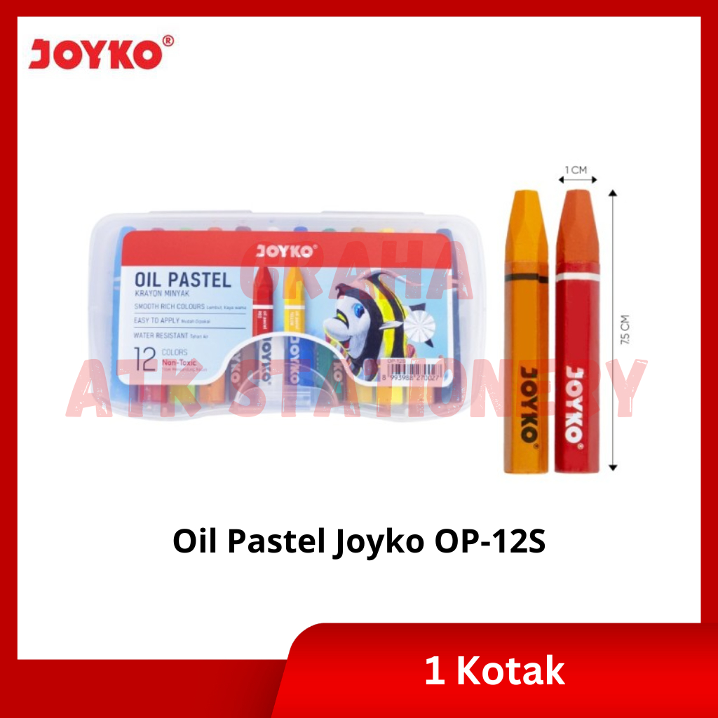 

Oil Pastel 12 Warna Joyko OP-12S / Krayon / Crayon 12 Warna Joyko OP-12S