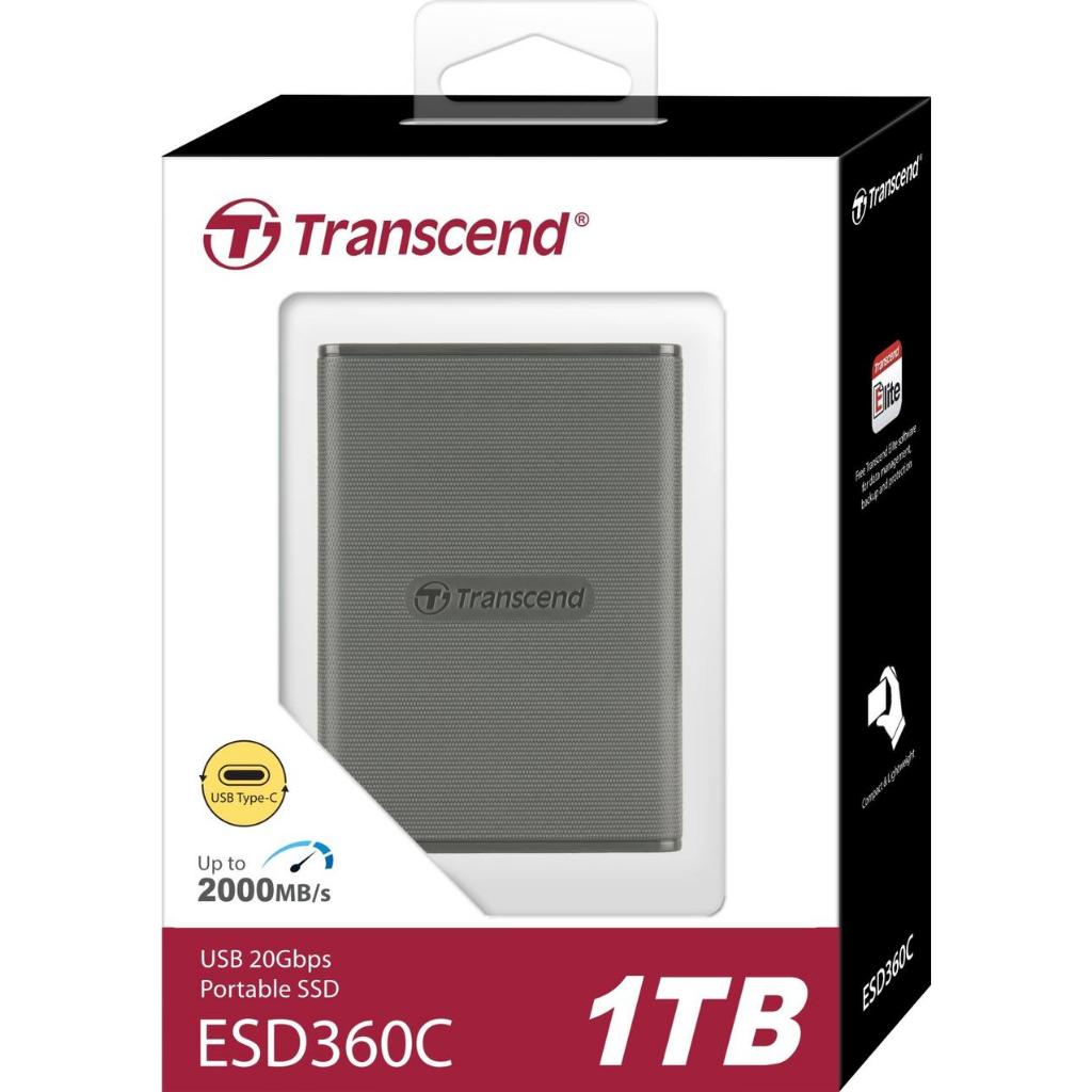SSD External Portable TRANSCEND ESD360 1TB Type C SSD Portable 20Gbps ESD360C - 1TB