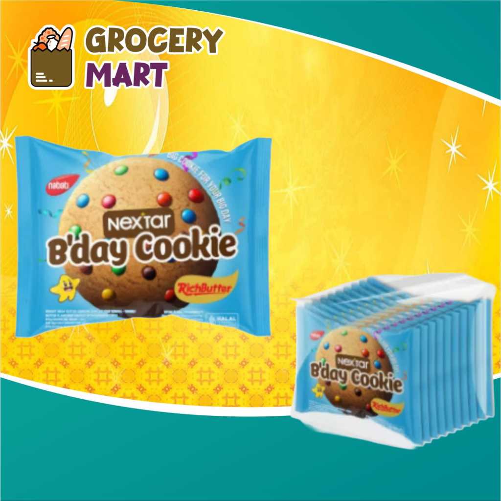 

(PACK) Nextar Nabati B'Day Cookie RichButter Biskuit Rasa Butter Isi 10Pcs