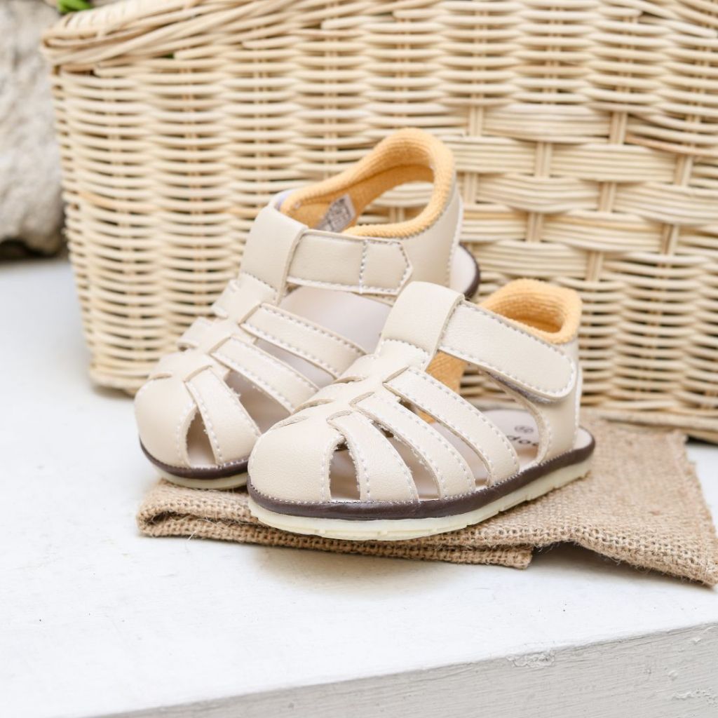 SR25 - Poptoe Gravel - Biscuit Cream Sepatu Anak / Bayi