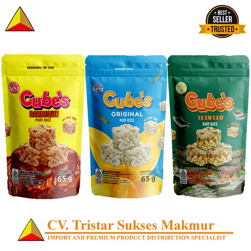 

Cube's Puff Rice 65GR Barbeque, Original, & Seaweed