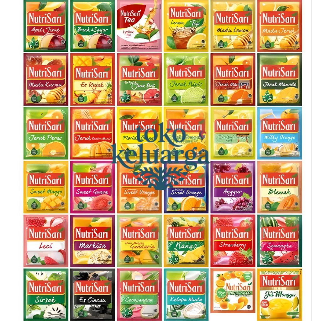 

Nutrisari Rencengan 1 Pack (10 Sachet) – Semua Varian Rasa – Minuman Serbuk Segar