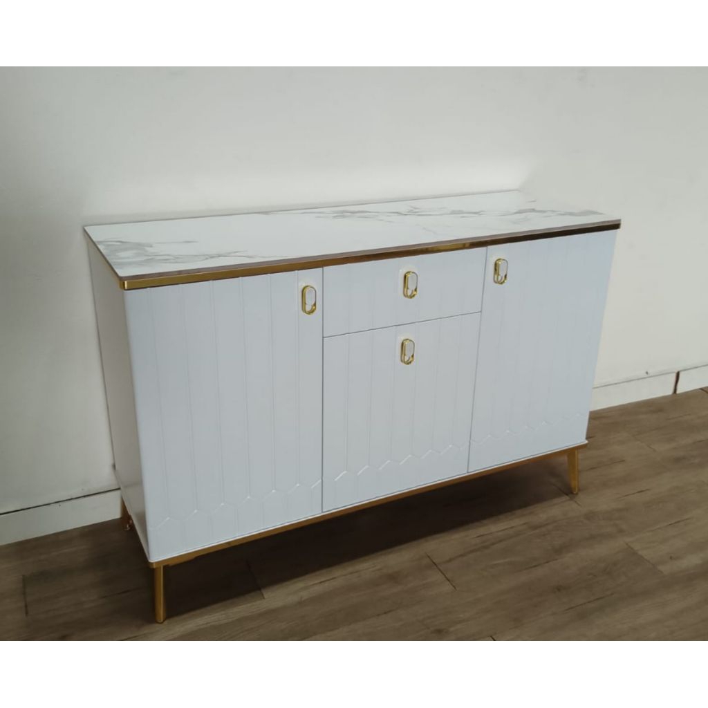 Meja tv granit kaki besi rak tv meja tv minimalis lemari serbaguna