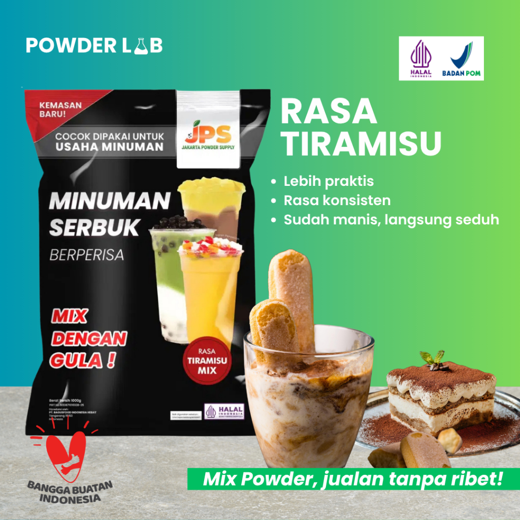 

Bubuk Minuman JPS Mix Rasa Tiramisu 1 KG - Powder Drink Premium Mix