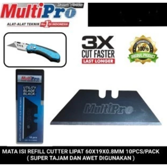 

Multipro Mata isi Refill cutter lipat 10pcs/pack ( universal ) jaminan Asli Original 100%