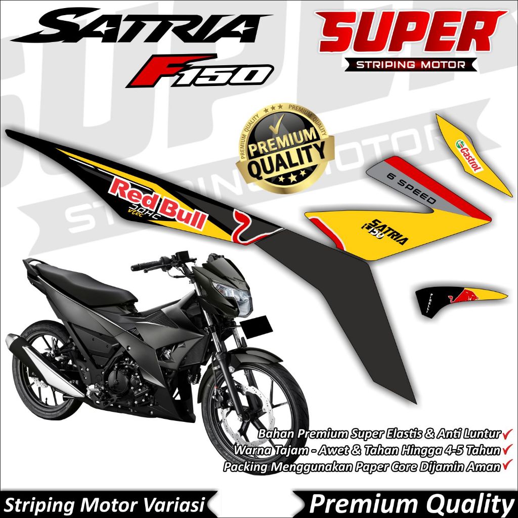 Stiker Satria Fu Fi Injeksi Anti Luntur keren Striping Satria Fu Fi Injeksi Striping Suzuki Satria F