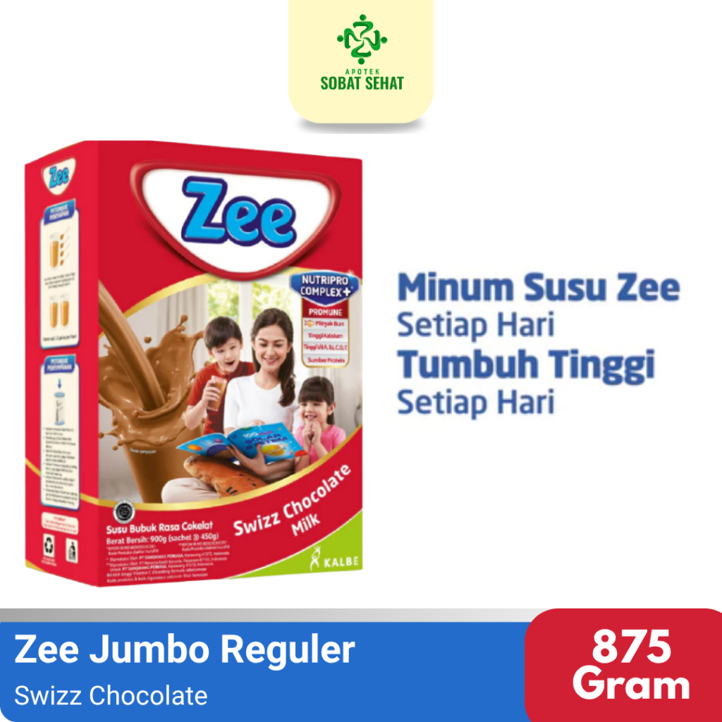 

ZEE Reguler Jumbo Rasa Swizz Chocolate Milk - 875 Gram - Susu Dengan Penuh Nutrisi Dan Tinggi Kalsium