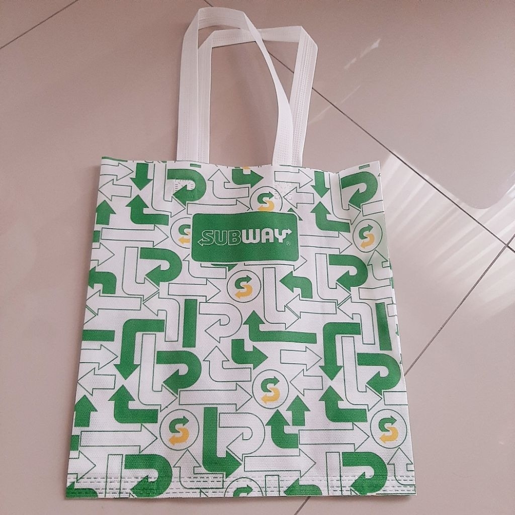 shopping bag Subway tas tote bag subway tas belanja subway tas resto subway tas laundry large subway