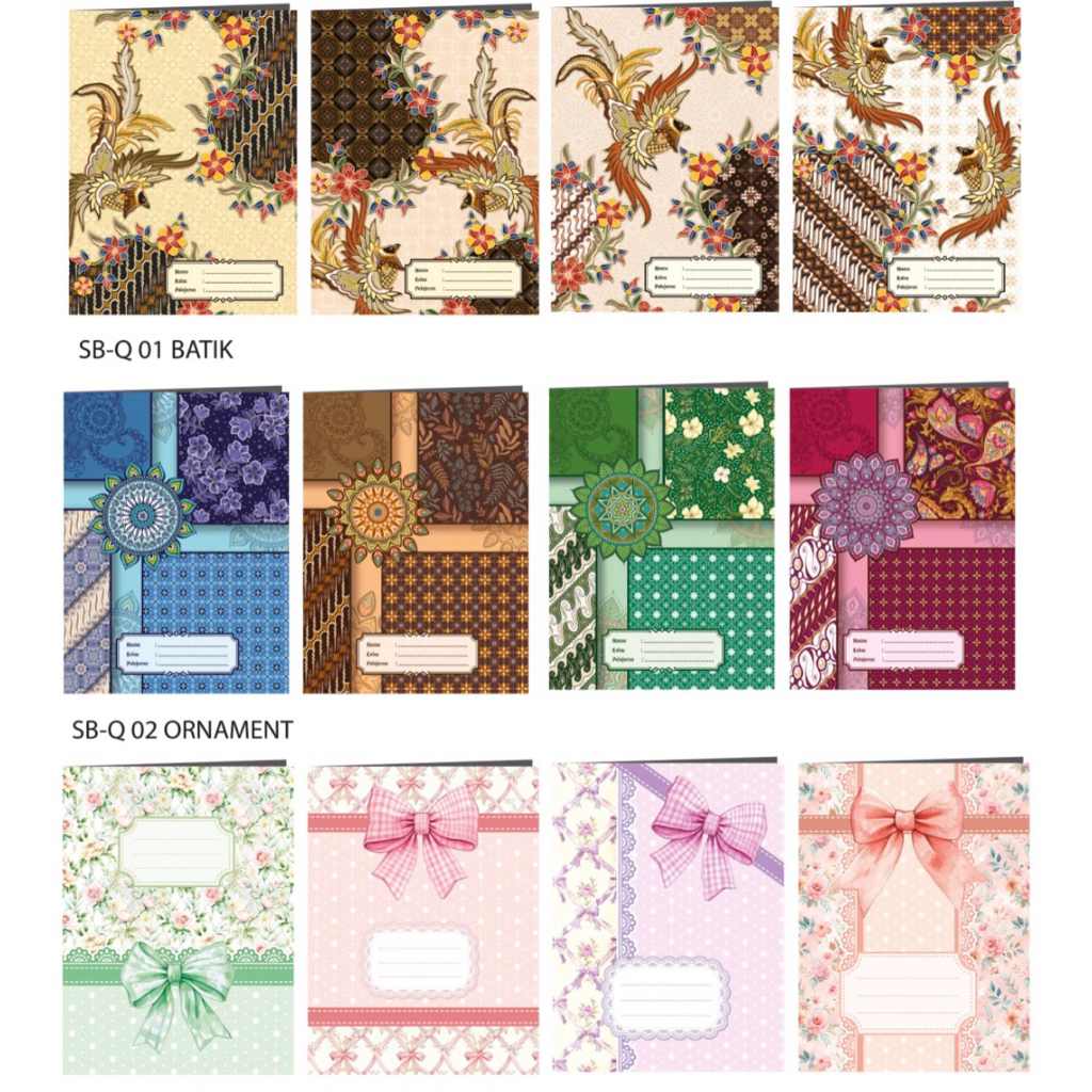 

Sampul Buku Tulis Kecil Kertas Artpaper Batik Ornament Simpaty Quarto