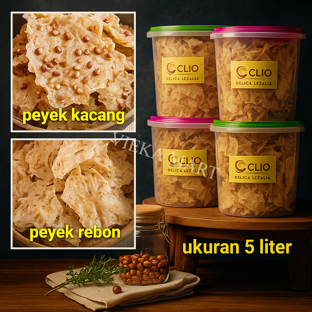 

Peyek Kacang | Peyek Rebon | Rempeyek enak renyah kemasan Toples