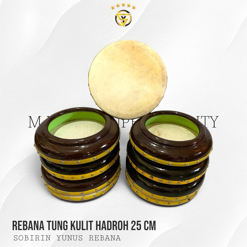 Rebana Tam Hadroh Kulit Rebana Tung Hadroh Kulit uk 25 cm Kayu Mangga