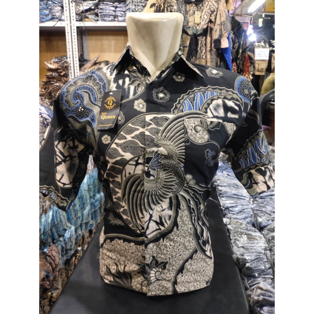 kemeja batik lengan pendek/ kemeja batik seragam kantor/kemeja batik seragam hajatan.