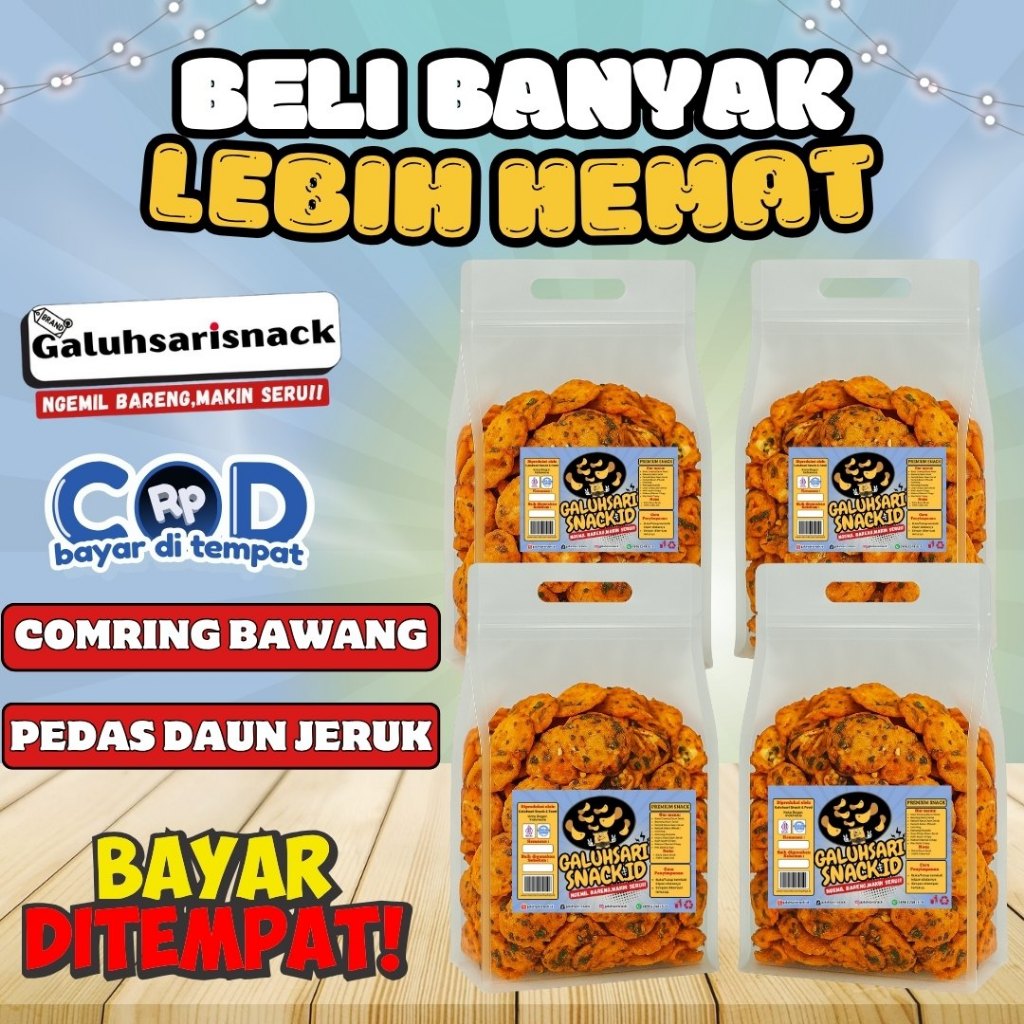 

PAKET HEMAT - KERIPIK SINGKONG COMRING MORING PEDAS DAUN JERUK RENYAH NIKMAT CEMILAN KILOAN VIRAL