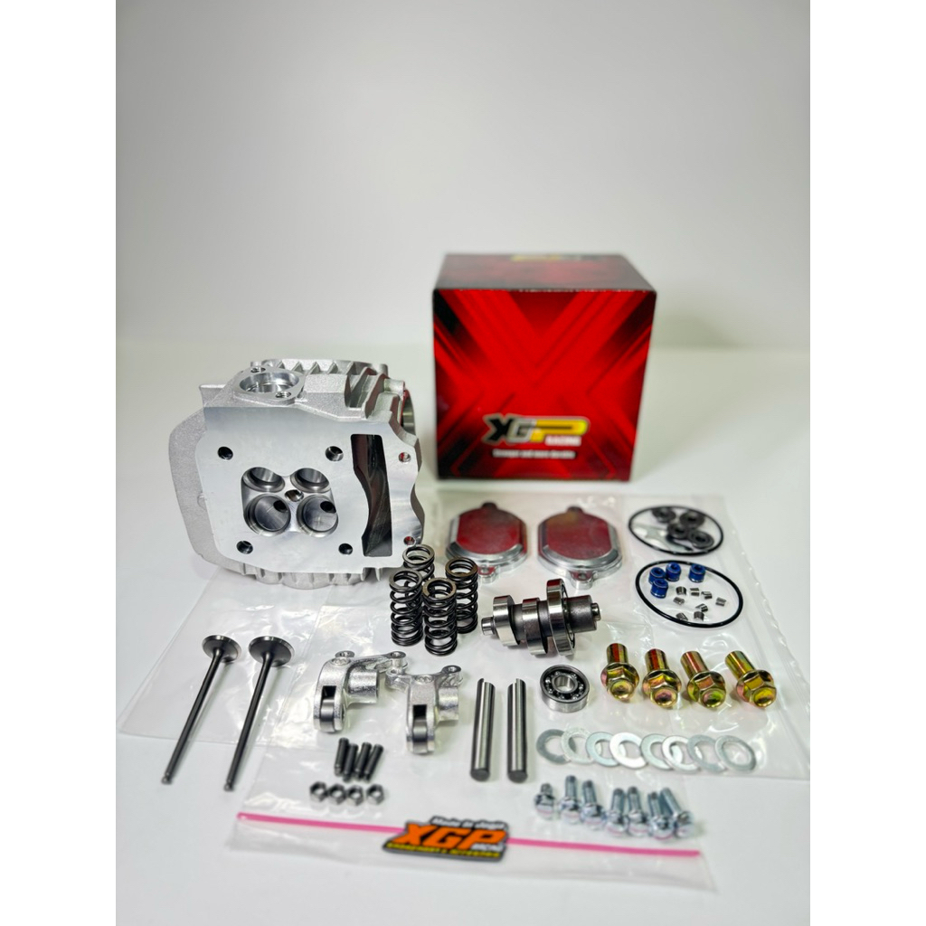 Cylinder head kop KPH karisma kirana supra 125 4 klep 25/22 PORTING CNC XGP RACING super head kop ka