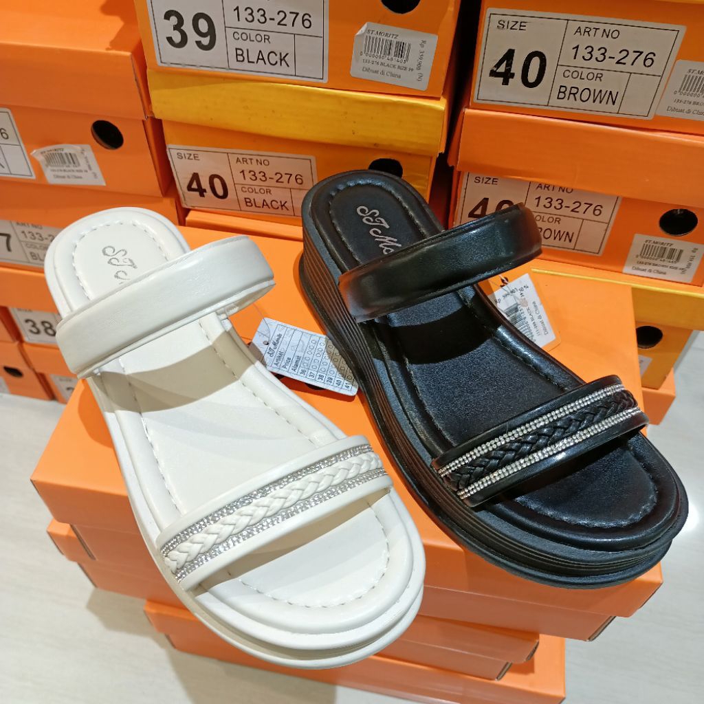 sandal wanita wedges 5cm ST.MORITZ original matahari