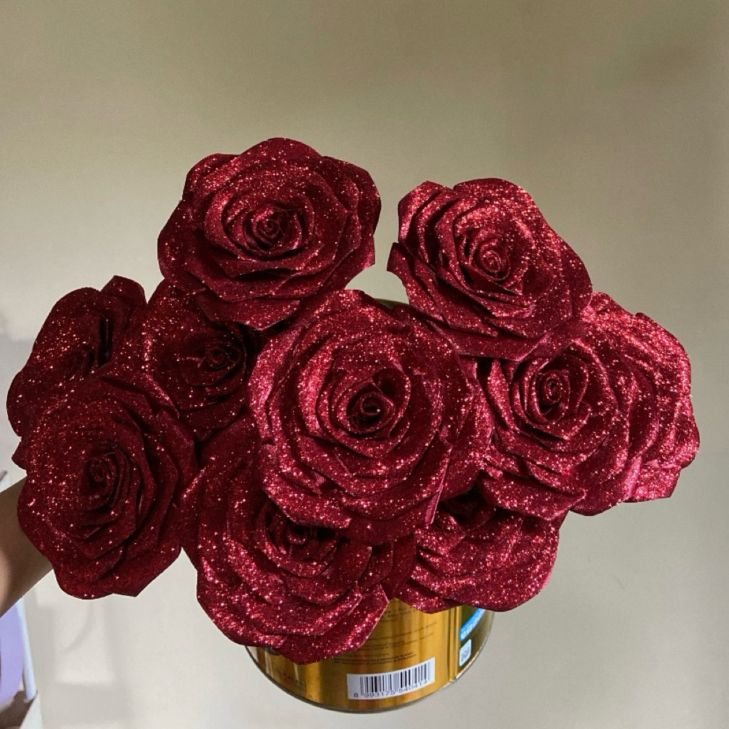 

BUNGA MAWAR PITA SATIN MAROON
