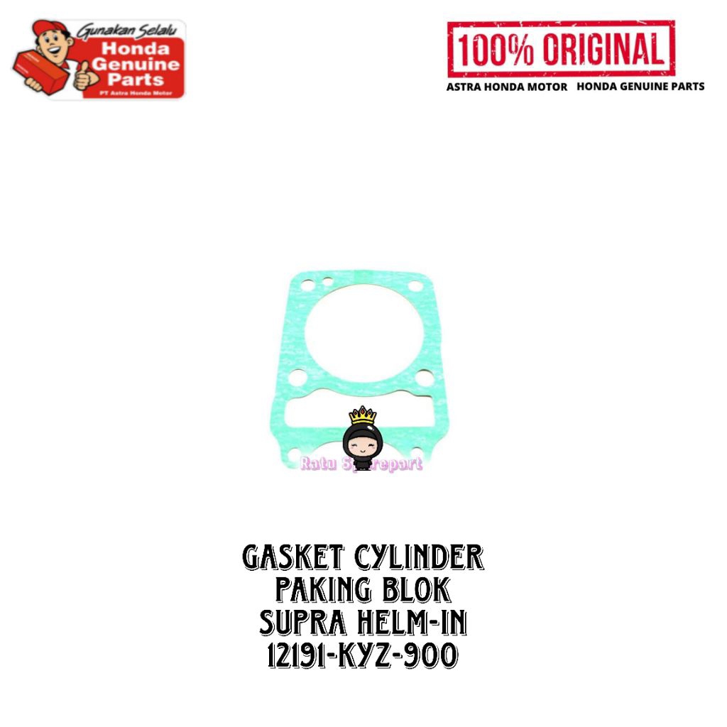 Gasket Cylinder Supra Helm-in Original - 12191KYZ900 - Paking Blok Supra Helm-in - Gasket Supra X 12