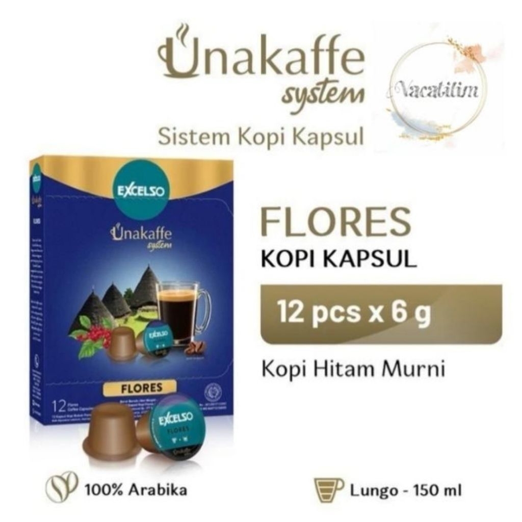 

Excelso Unakaffe Capsule Flores - Kopi Kapsul (12x6gr)