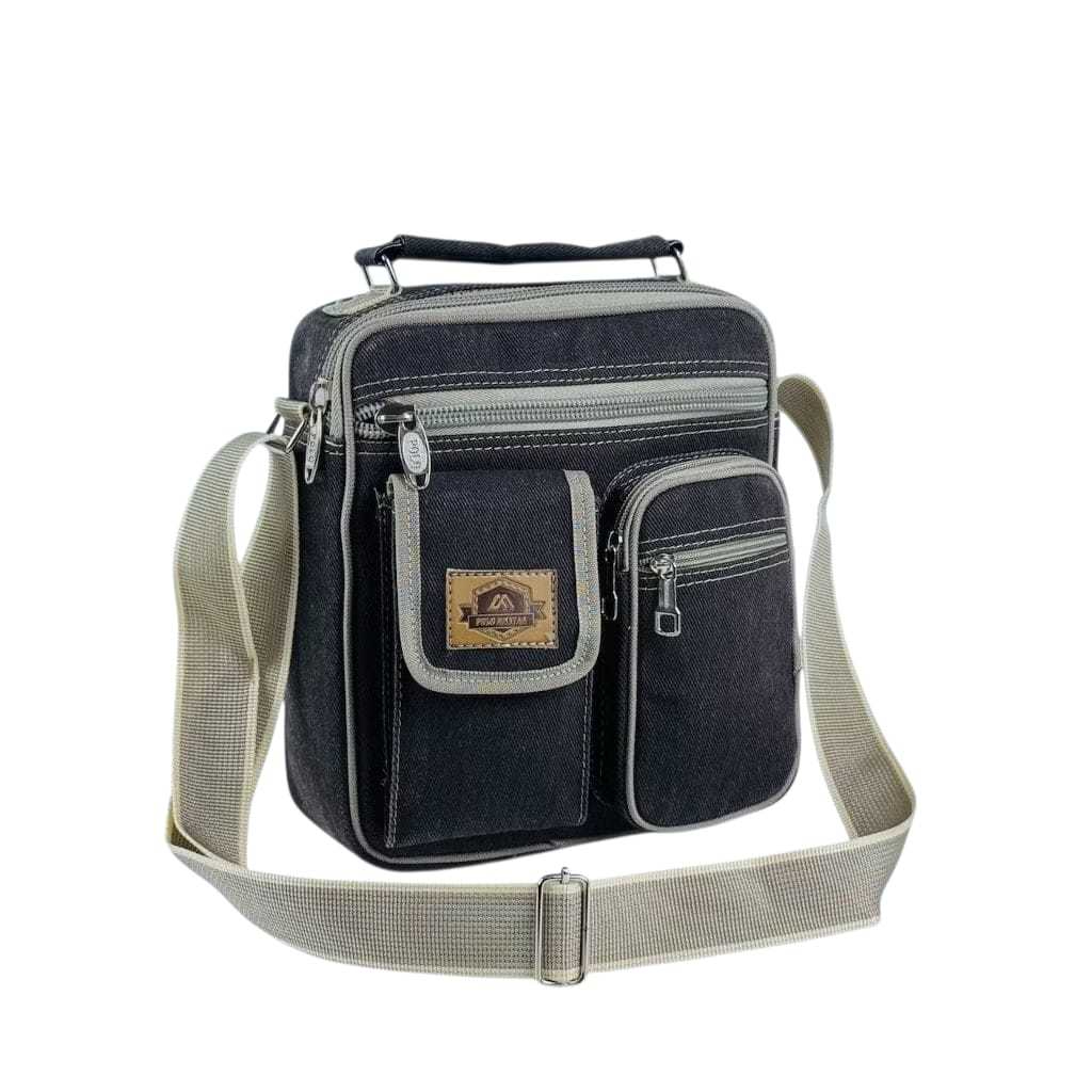 Tas Selempang Pria Tas Kanvas Sling Bag Tas Selempang pria Bahu - tas kerja - muat Buku kampus
