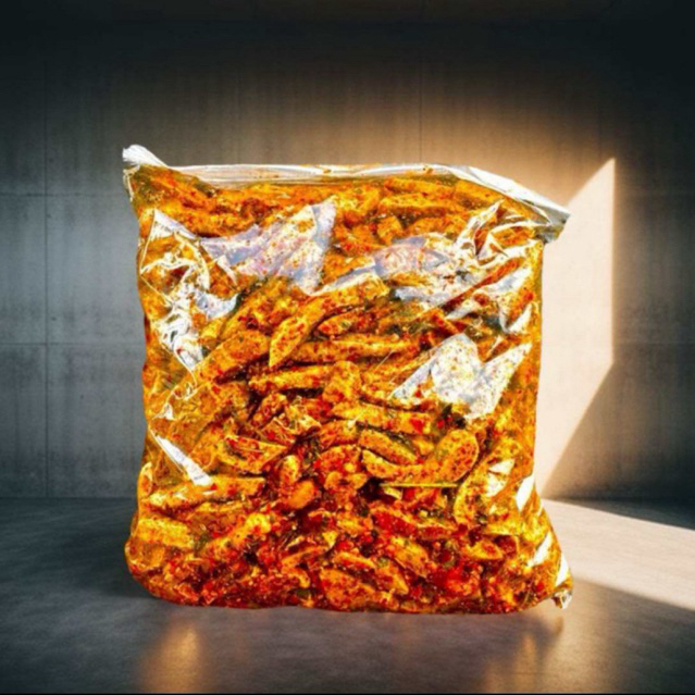 

Basreng Viral Bumbu Melimpah Pedas Daun Jeruk Kemasan 1KG