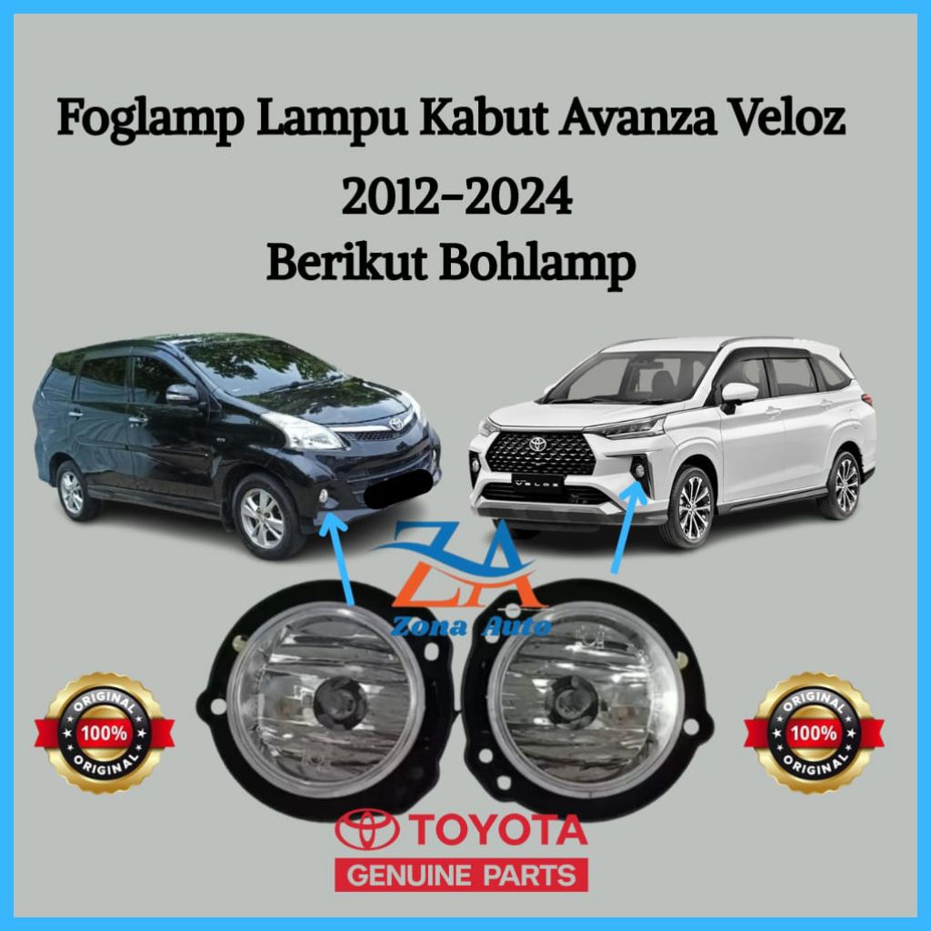 FOGLAMP LAMPU KABUT TOYOTA AVANZA VELOZ 2012 2014 2016 2017 2018 2019 2021 2022 2024