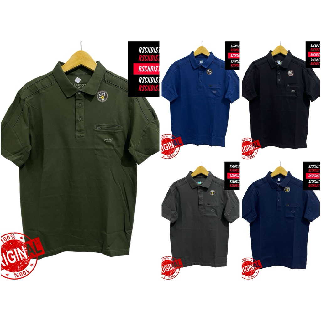 Kaos Kerah Fashion Pria CRS 91 Original Combet Polos Kancing GATSBY M-XXL (Kancing Kantong)