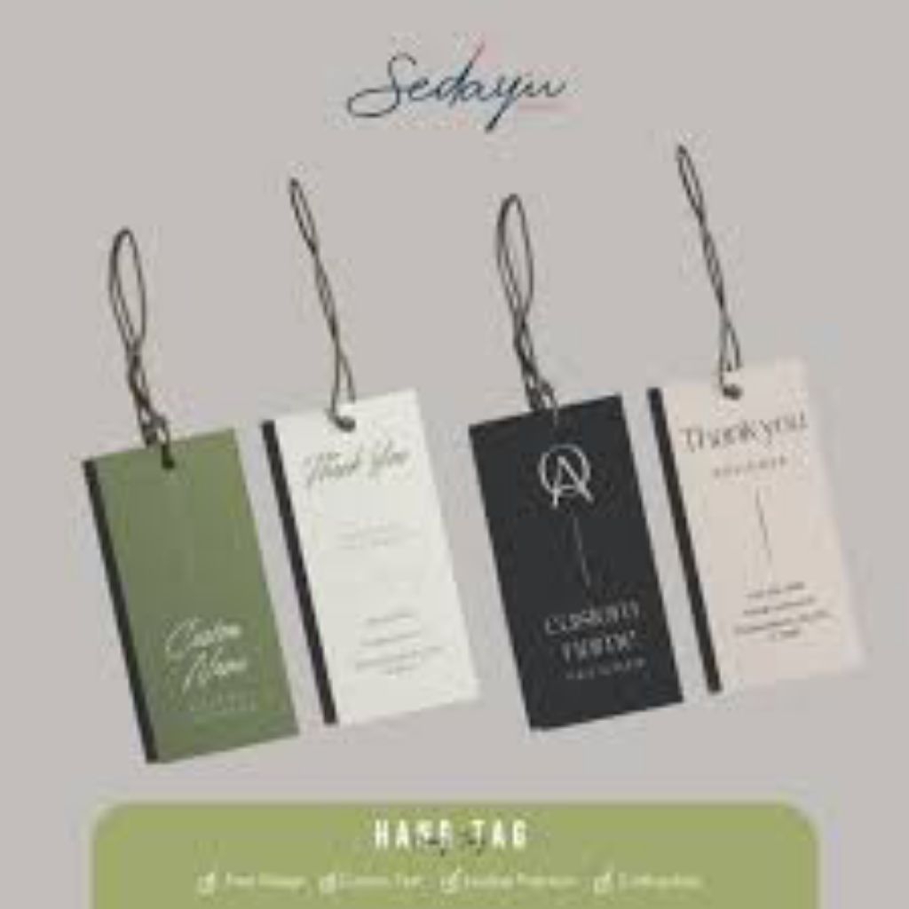 

hangtag dengan 4 warna bahan kertas premium