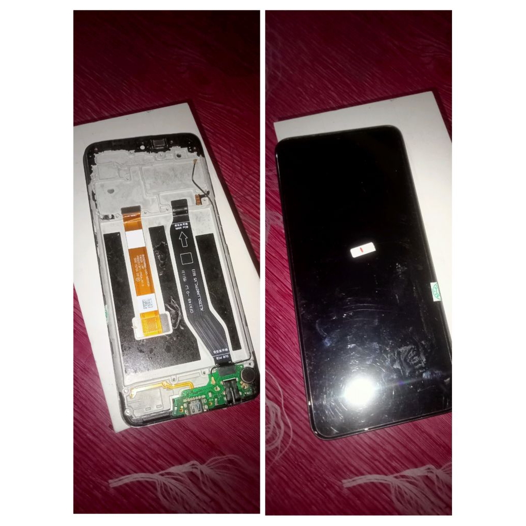 frame tengah dan lcd oppo a31 ori copotan