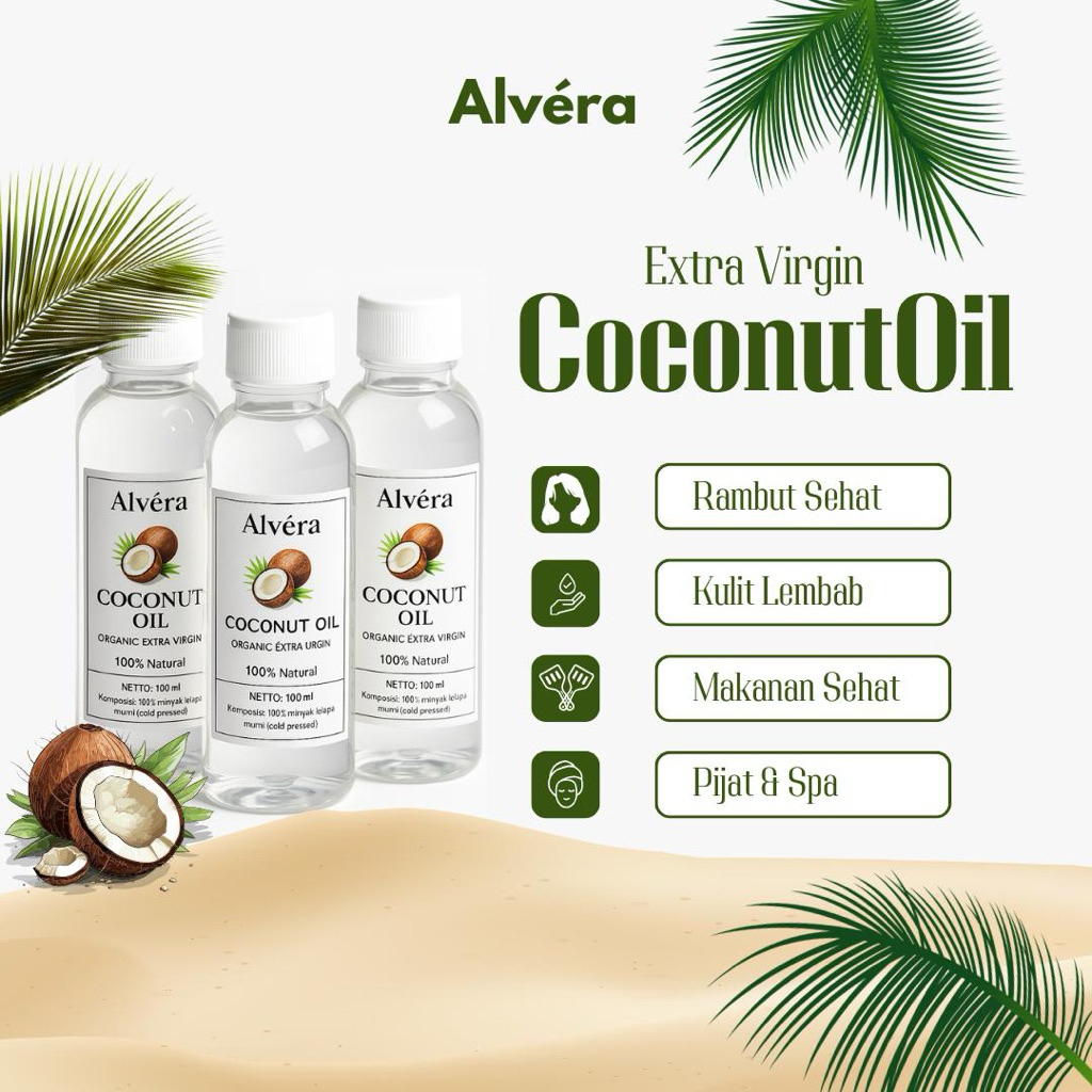 

ALVERA VCO | Virgin Coconut Oil | Minyak Kelapa Murni 100%