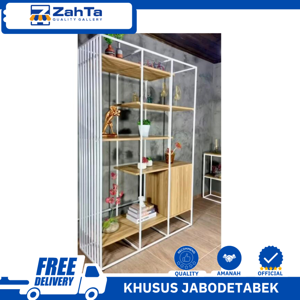 Partisi Kabinet/Rak Partisi Industrial/Rak Pajangan Home Living