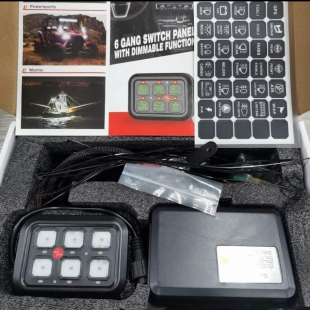 Switch Panel 6 Gang , Switch Saklar Panel 6 Tombol , Switch Panel 6 Gang System Assembly