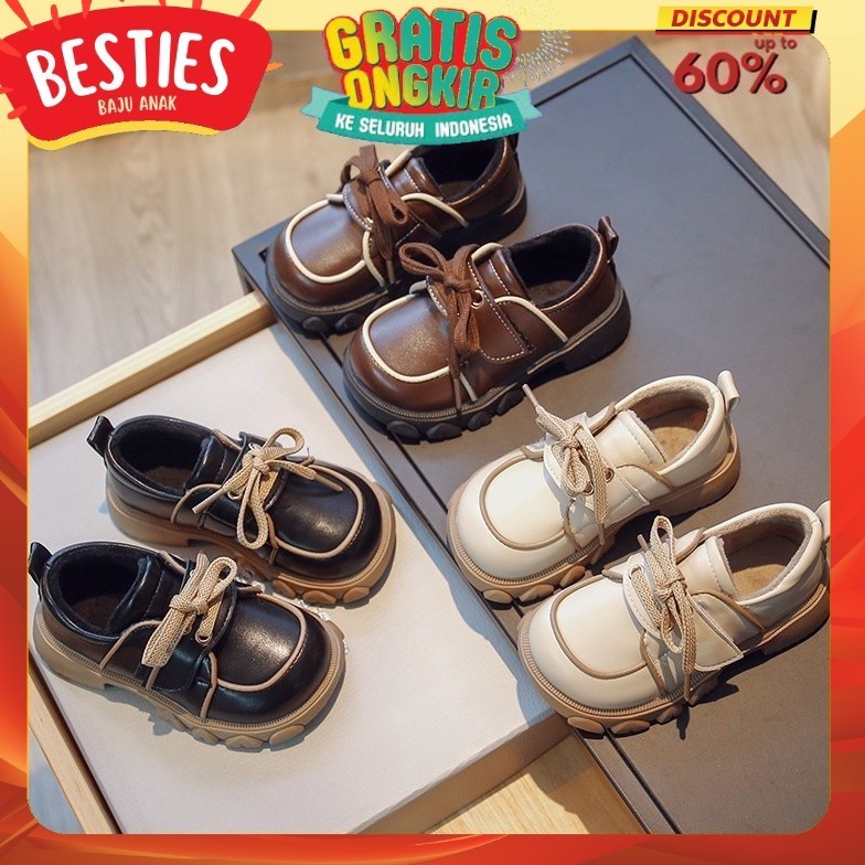 KODE W45N Sepatu Anime loafer Pantofel Pesta Anak Perempuan Tali Slip On Fashion gaya Korea Jepang T