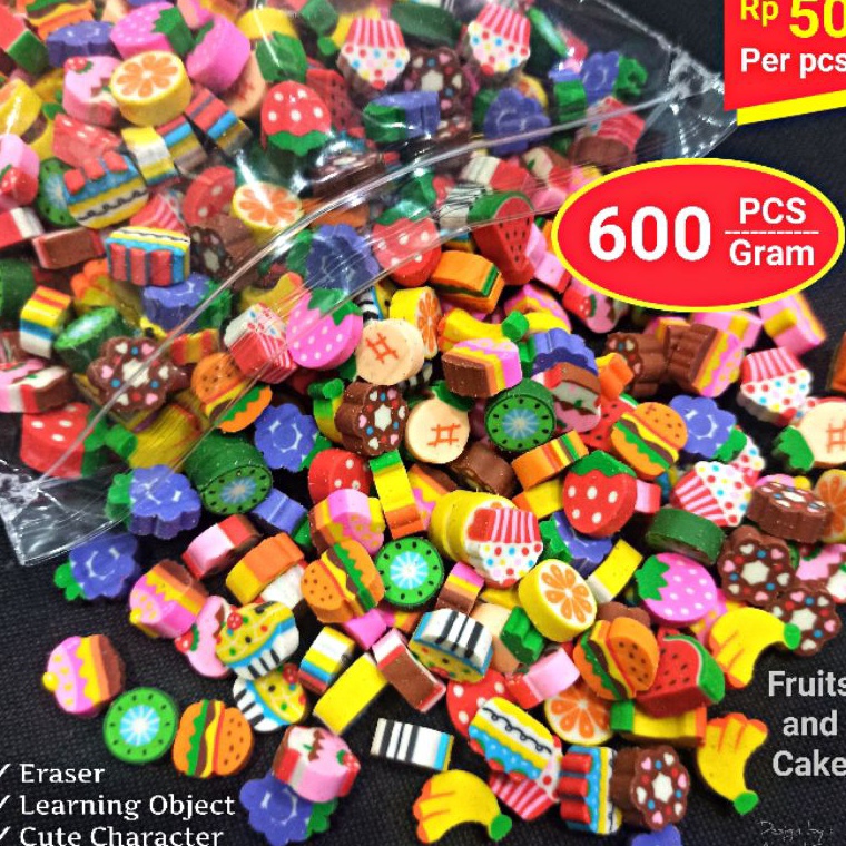 

KODE B45I GROSIR 6 Pcs 6 Gram Penghapus Mini Karakter Koleksi ATK Eraser penghapus pensil sekolah anak