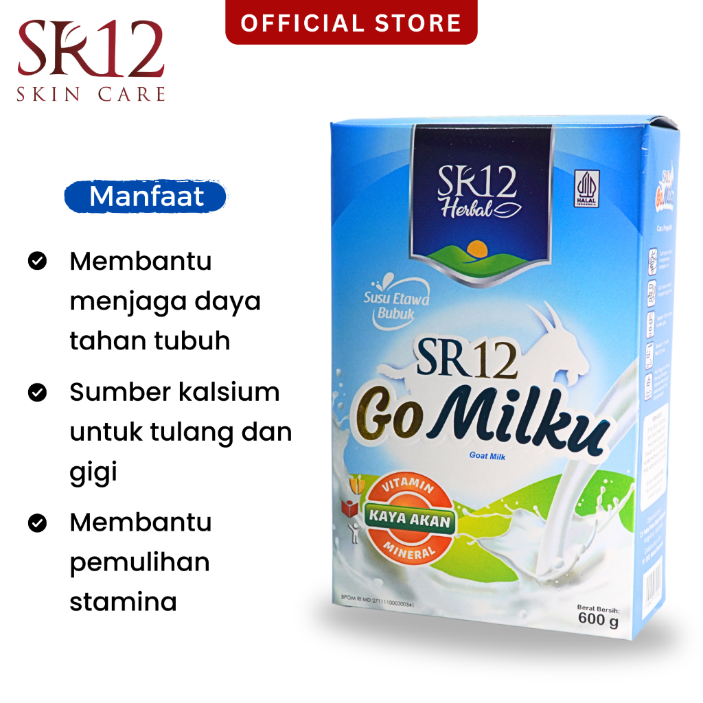 

SR12 Go Milku 600gr Susu Etawa Gomilku SR12 Susu Kambing Etawa Bubuk Kaya Manfaat untuk Kesehatan Minuman Nutrisi Tinggi Anak & Dewasa