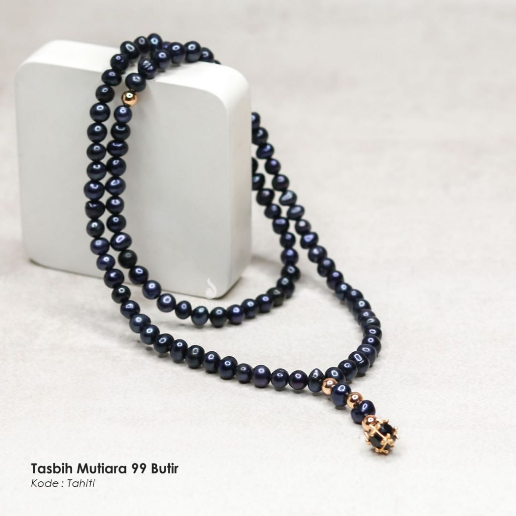 Tasbih Mutiara Asli Lombok 99 Butir bersertifikat keaslian