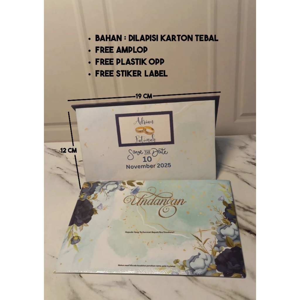 Cetak undangan Pernikahan hard cover wedding invitation