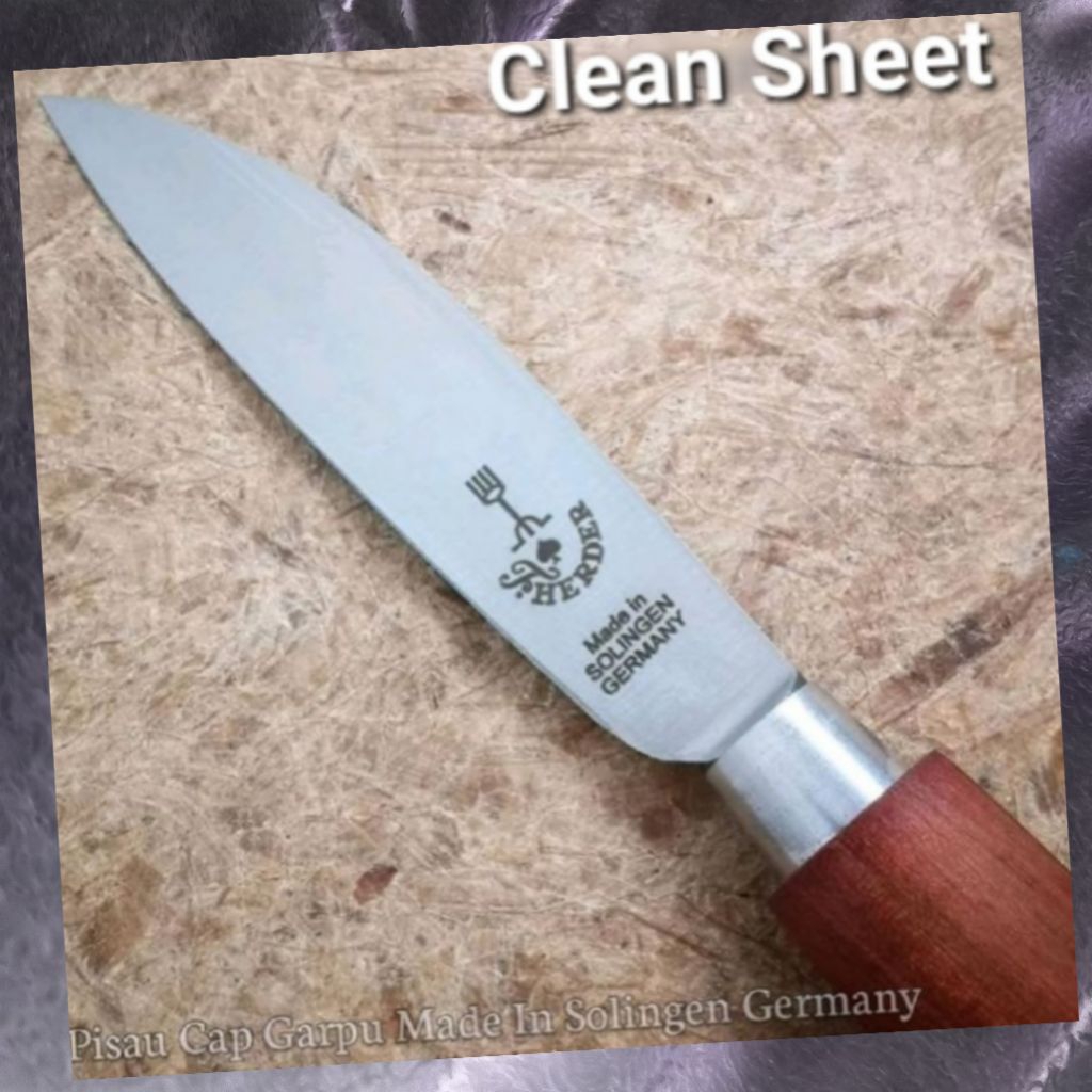 pisau cap garpu 5" Solingen germany + sarung pisau