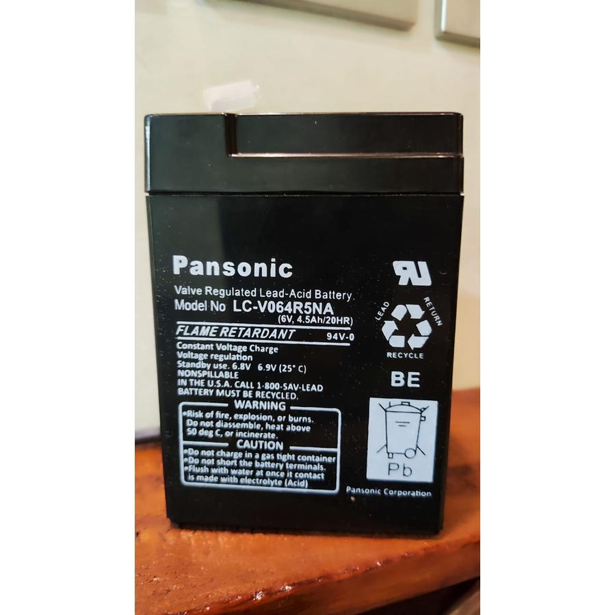 Baterai Battery Aki Kering Dry Accu 6V 6 volt 4.5Ah utk mainan Mobbil 6volt 4 amper Lampu Emergency