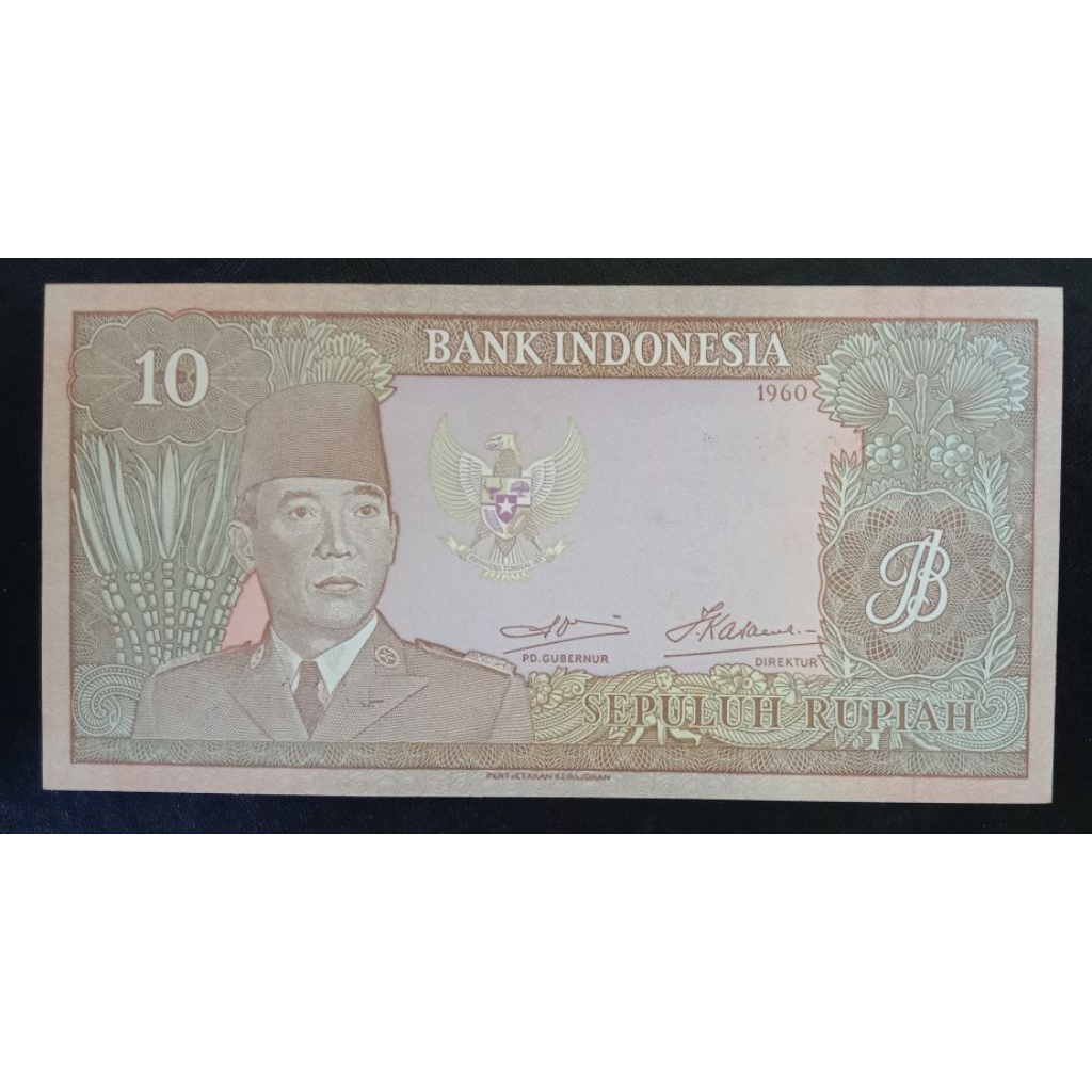 UANGKUNO 10 RUPIAH SUKARNO THN 1960