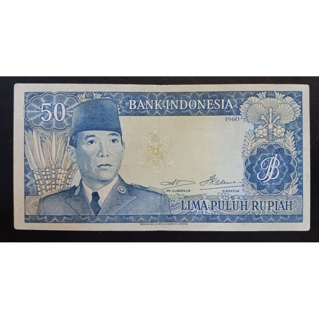 UANGKUNO 50 RUPIAH SUKARNO THN 1960