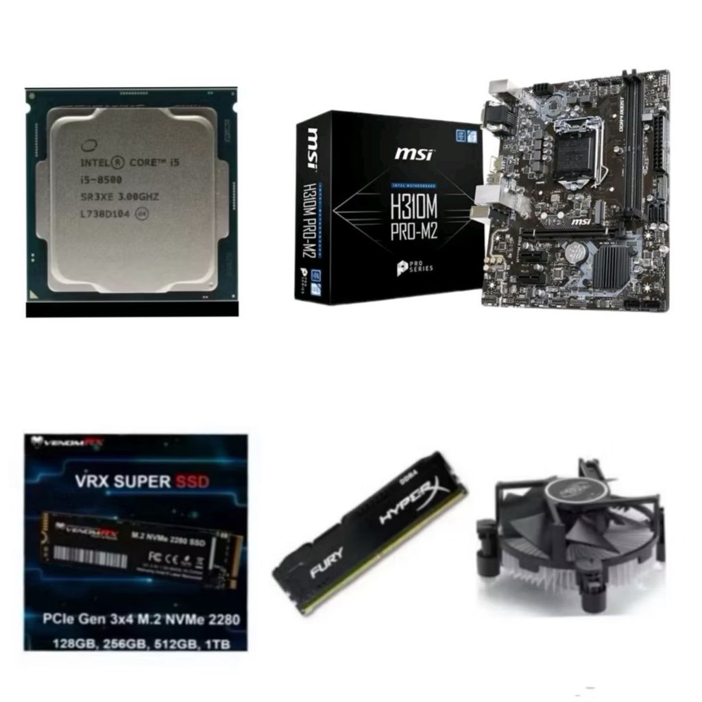 Paket Processor Intel Core i5 8500 Gen 8 LGA 1151 DDR4 NVME