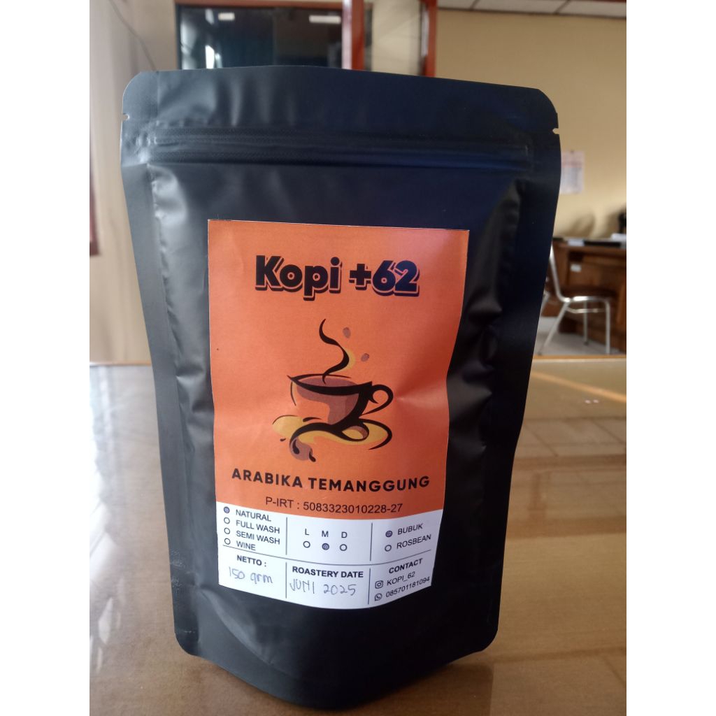 

Kopi Arabika Temanggung Natural medium 150 gr