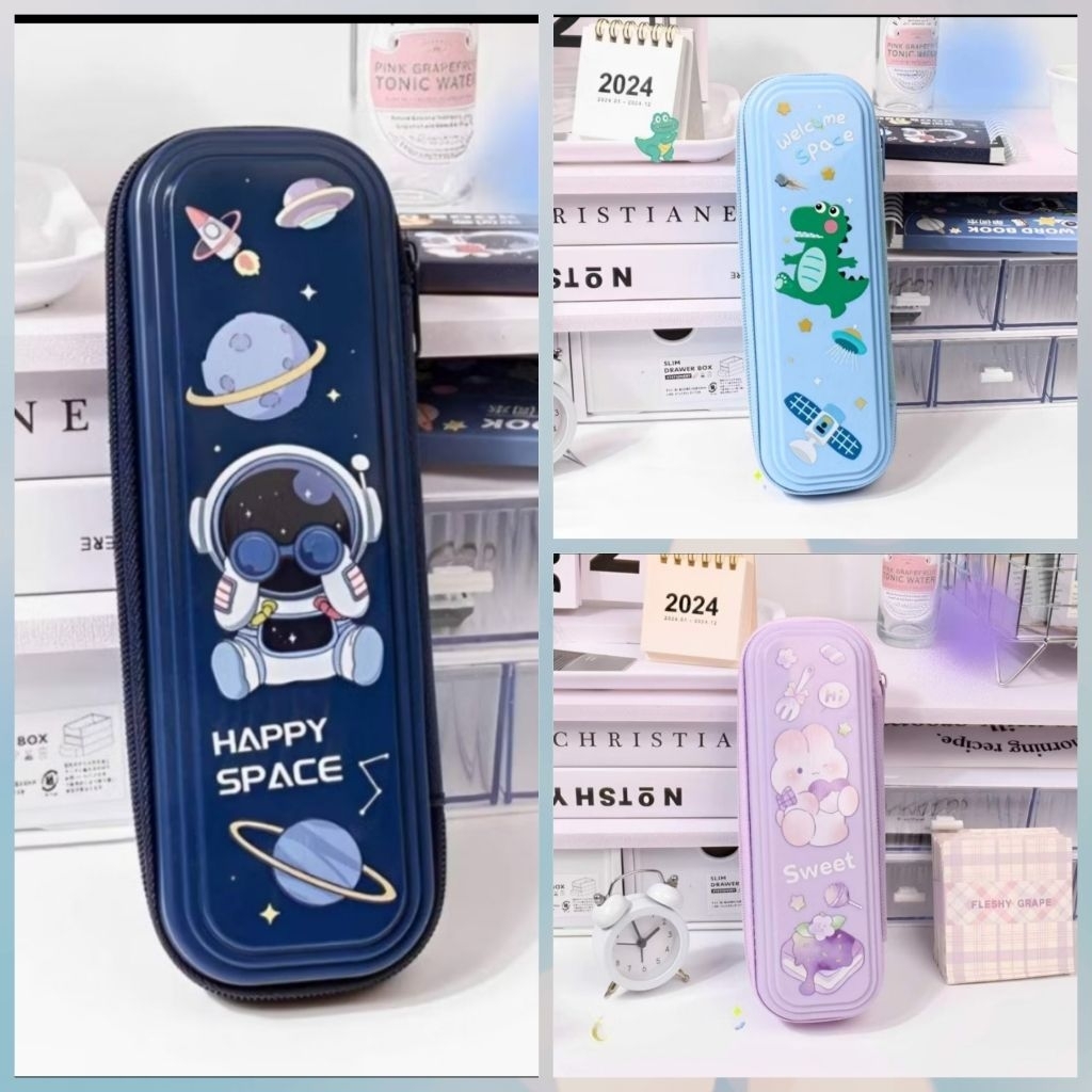 

Pensil Case anak bersekat murah / tempat pensil / kado ulang tahun anak boy girl sanrio kuromi melody astronot capybara