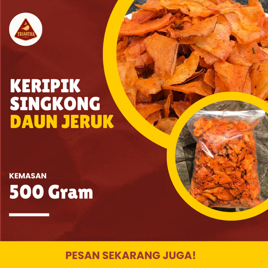 

TRIARTHA KERIPIK SINGKONG PEDAS DAUN JERUK GURIH 500 Gram - Triartha Kripik singkong pedas daun jeruk nikmat 500 gram - Kripset singkong pedas daun jeruk 500 gram