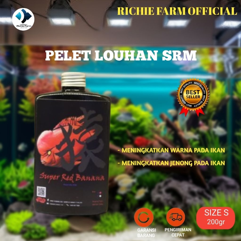 Richie Pakan Ikan Pelet Lohan SRM Super Red Monkey Size S 200gr