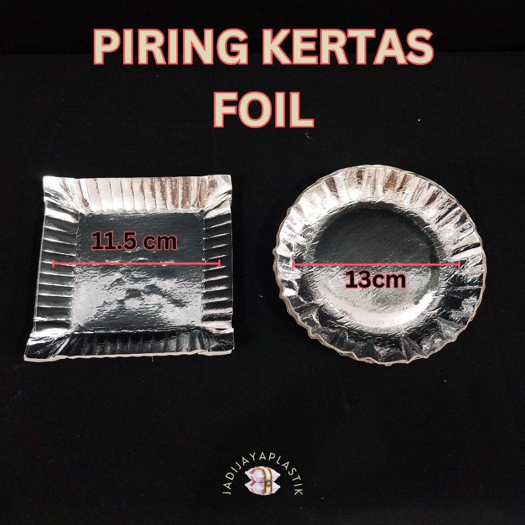 piring kertas foil / pirin kertas pesta / piring kue pesta / piring kertas kue ulang tahun / piring 