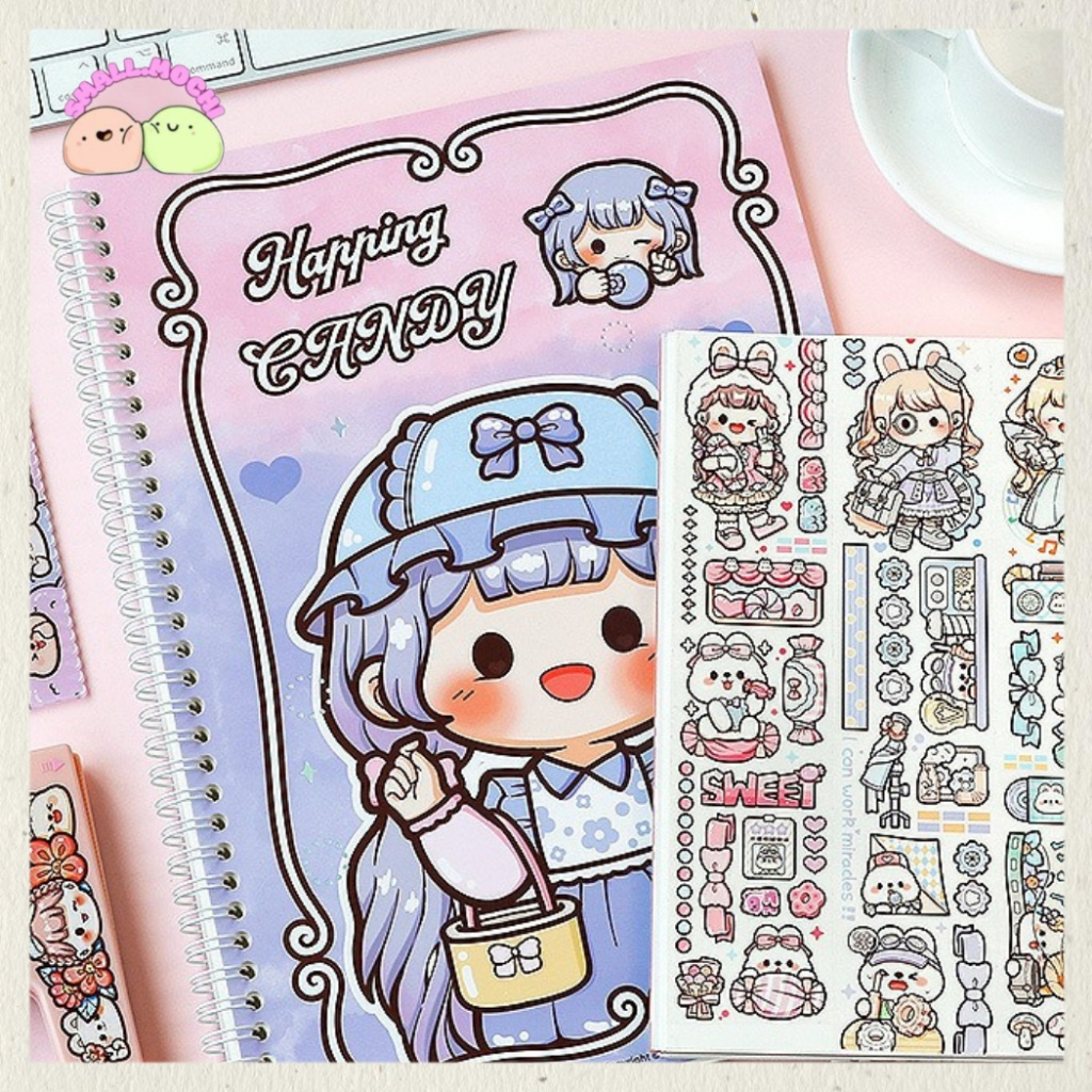 23bagusmenshop - Buku Kosong 1 Pcs Khusus Koleksi Stiker Notebook Aesthetic TLD115