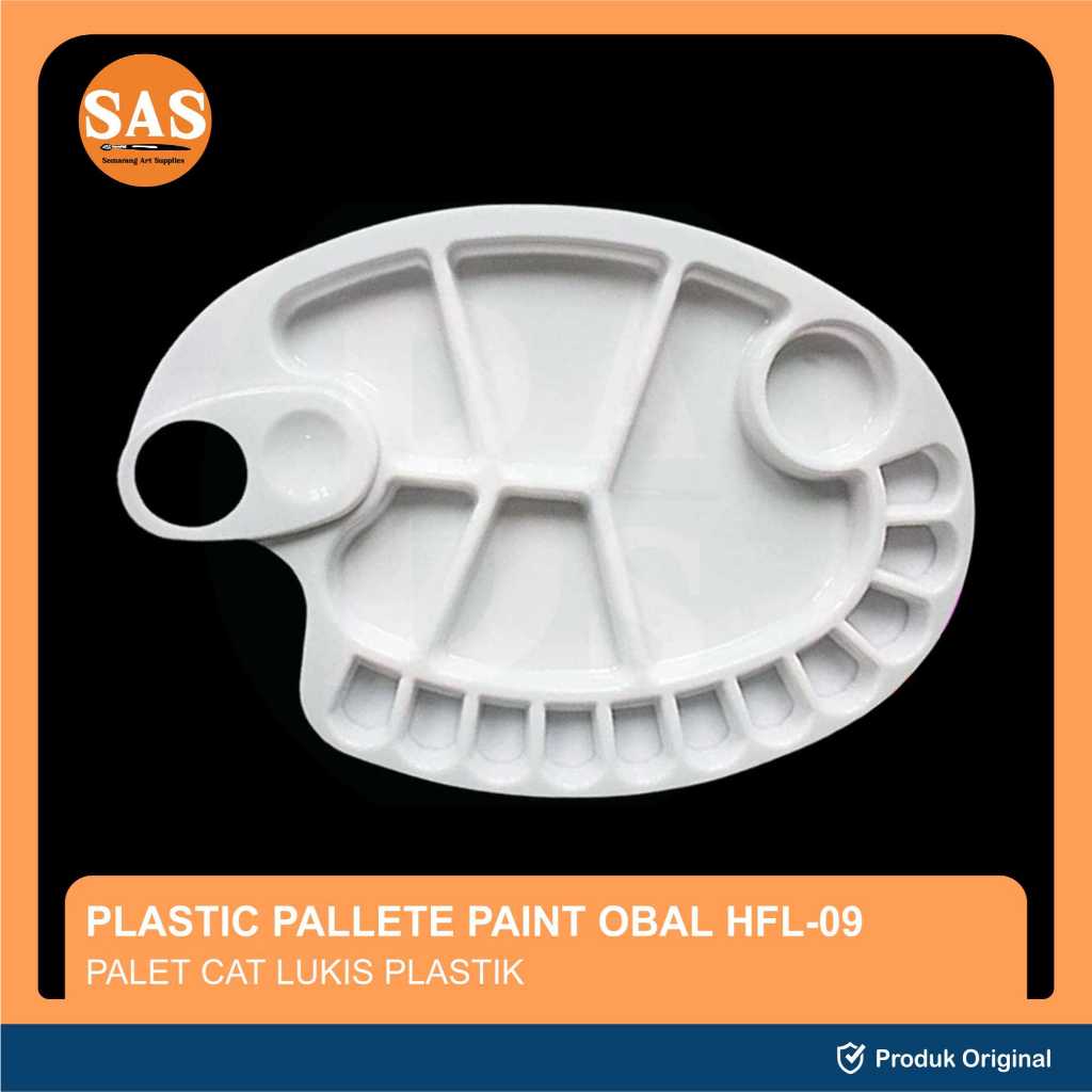 

SAS - White Plastic Acrylic Paint Palette 20x30cm - Palet Lukis - Palet Cat